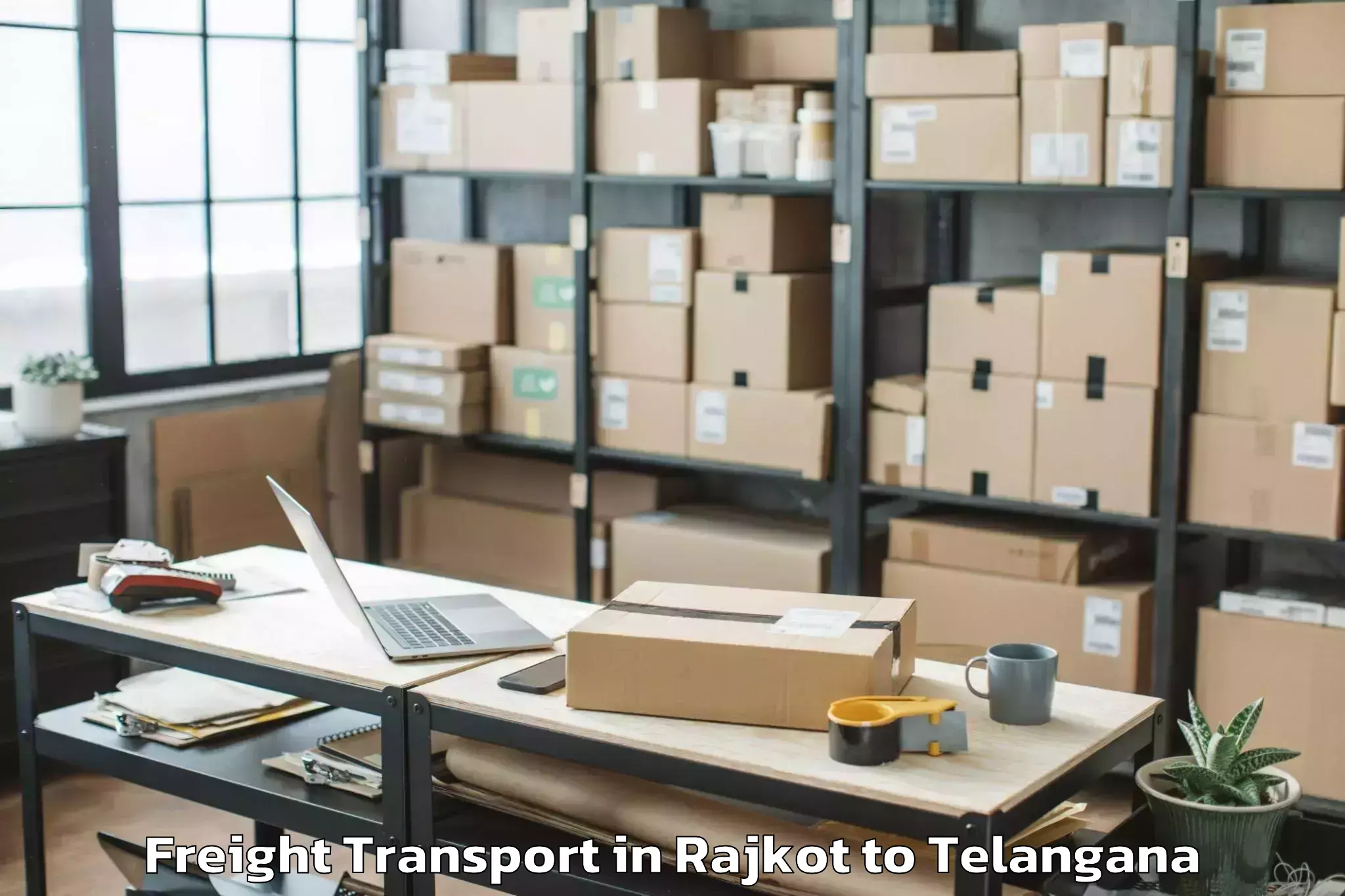 Top Rajkot to Rayaparthi Freight Transport Available